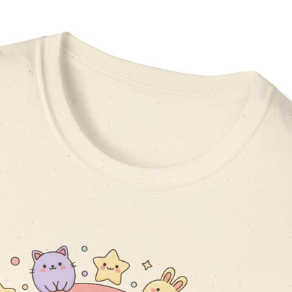 Stay Cute and Bright Rainbow T-Shirt — Kawaii Animal Graphic Tee