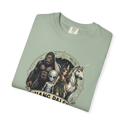 Hang Pals Graphic T-Shirt — Bigfoot, Alien & Unicorn Funny Crew Tee