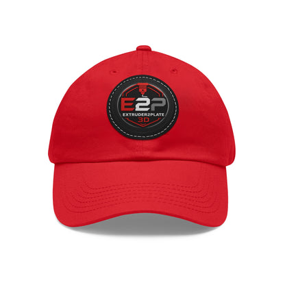 Extruder2Plate, Dad Hat with Leather Patch (Round)