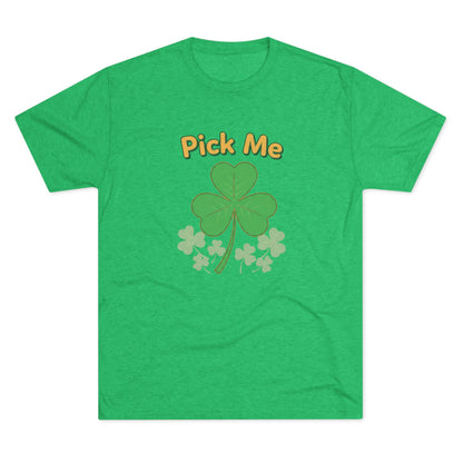 Pick Me Shamrock Tee — St. Patrick’s Day Clover Graphic T‑Shirt