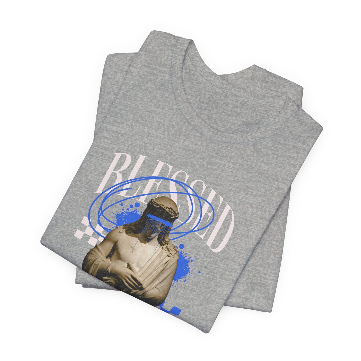 Blessed Statue Graphic Tee — Vintage Aesthetic Rome MMXXIV T-Shirt