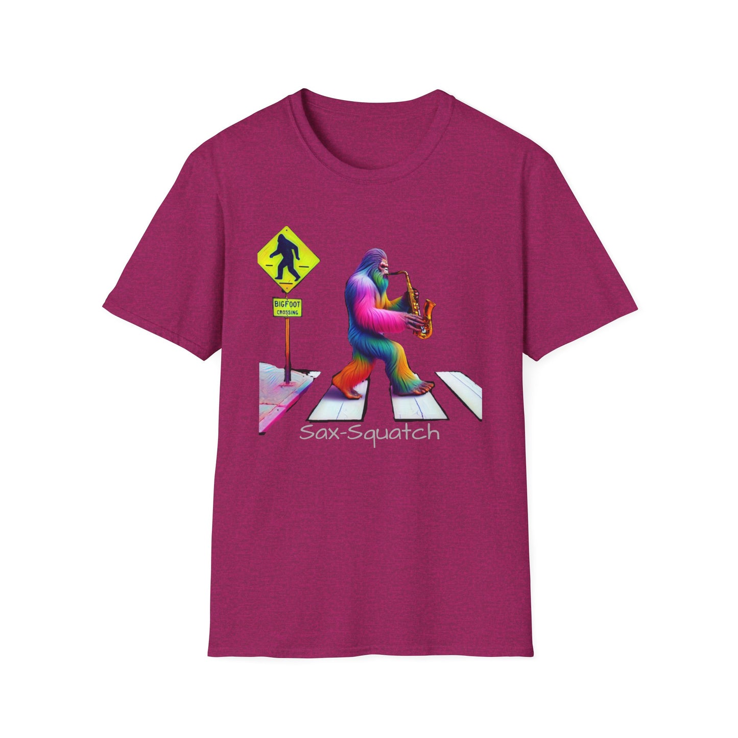 Sax-Squatch, Unisex Softstyle T-Shirt