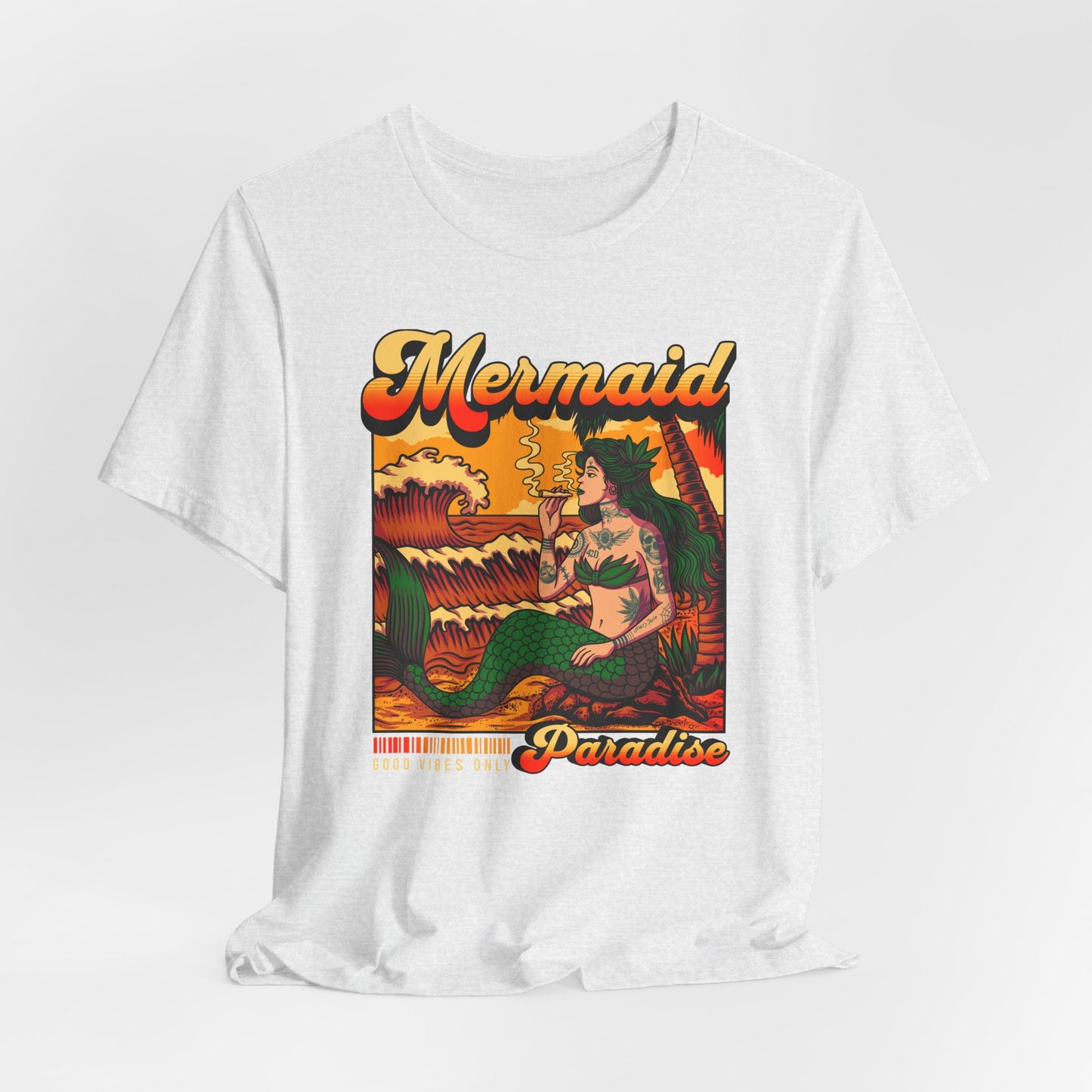 Mermaid Paradise Tee — Retro Vintage Beach Graphic T-Shirt