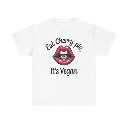 Vegan Cherry Pie Graphic Tee for Food Lovers - Psychonaut Swag