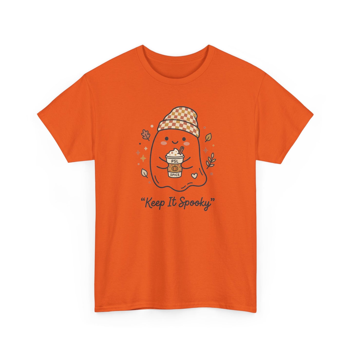 Keep It Spooky Ghost Tee — Cute Fall Halloween Shirt with Pumpkin Latte