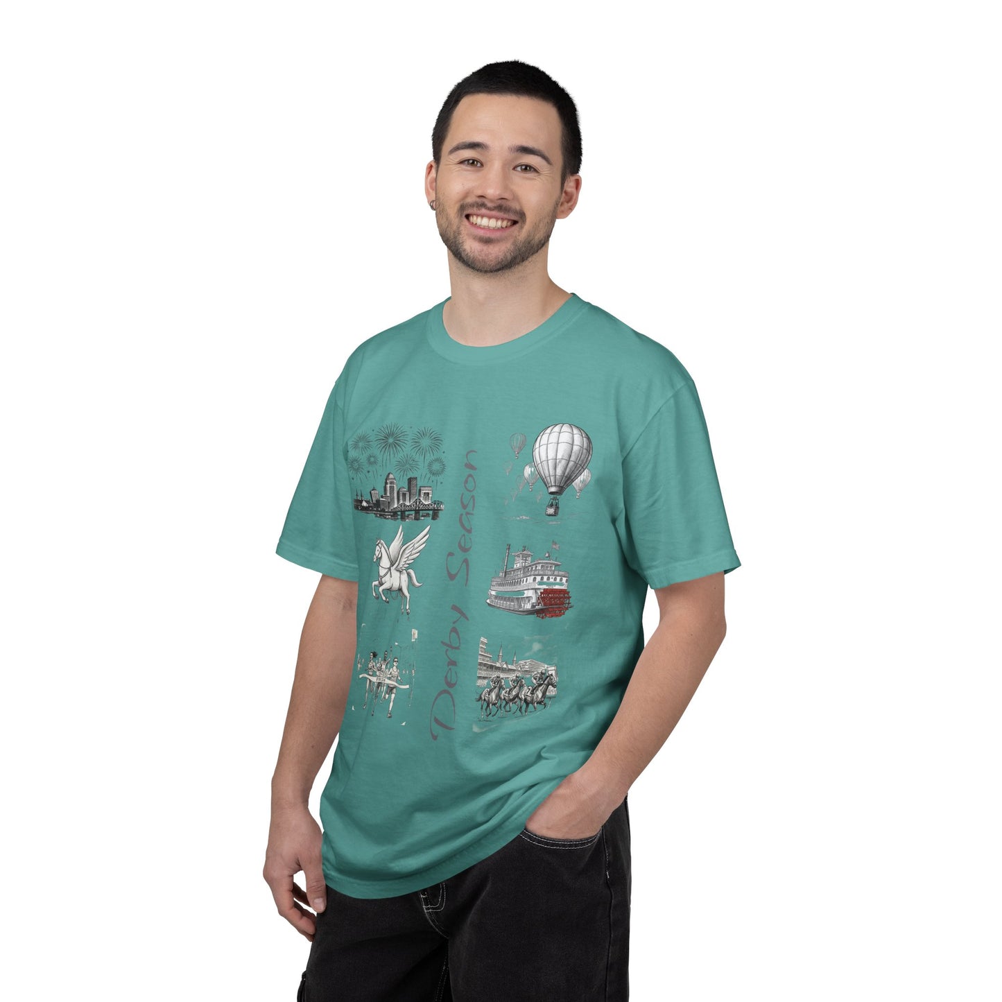 Derby Season T-Shirt — Horse Racing & Balloon Glow Festival Tee