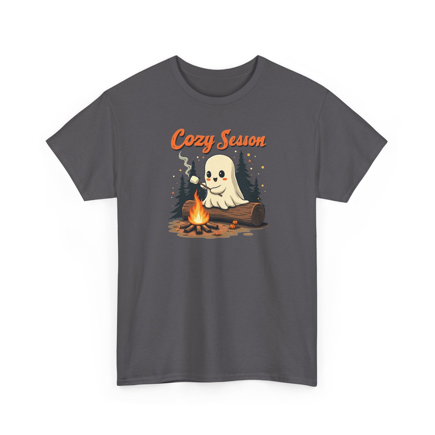 Cozy Season Tee — Cute Ghost Campfire Halloween T-Shirt