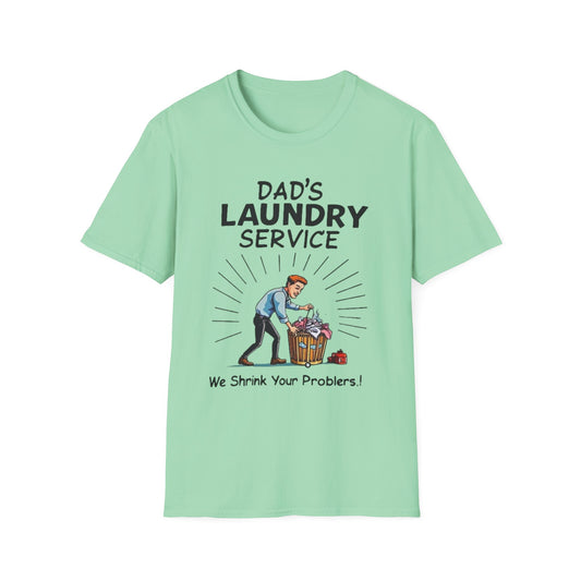 Dad's Laundry Service T-Shirt, Funny Gift for Dads, Unisex Humor Tee, Laundry Day Shirt, Father's Day Gift, Everyday Wear - Psychonaut Swag