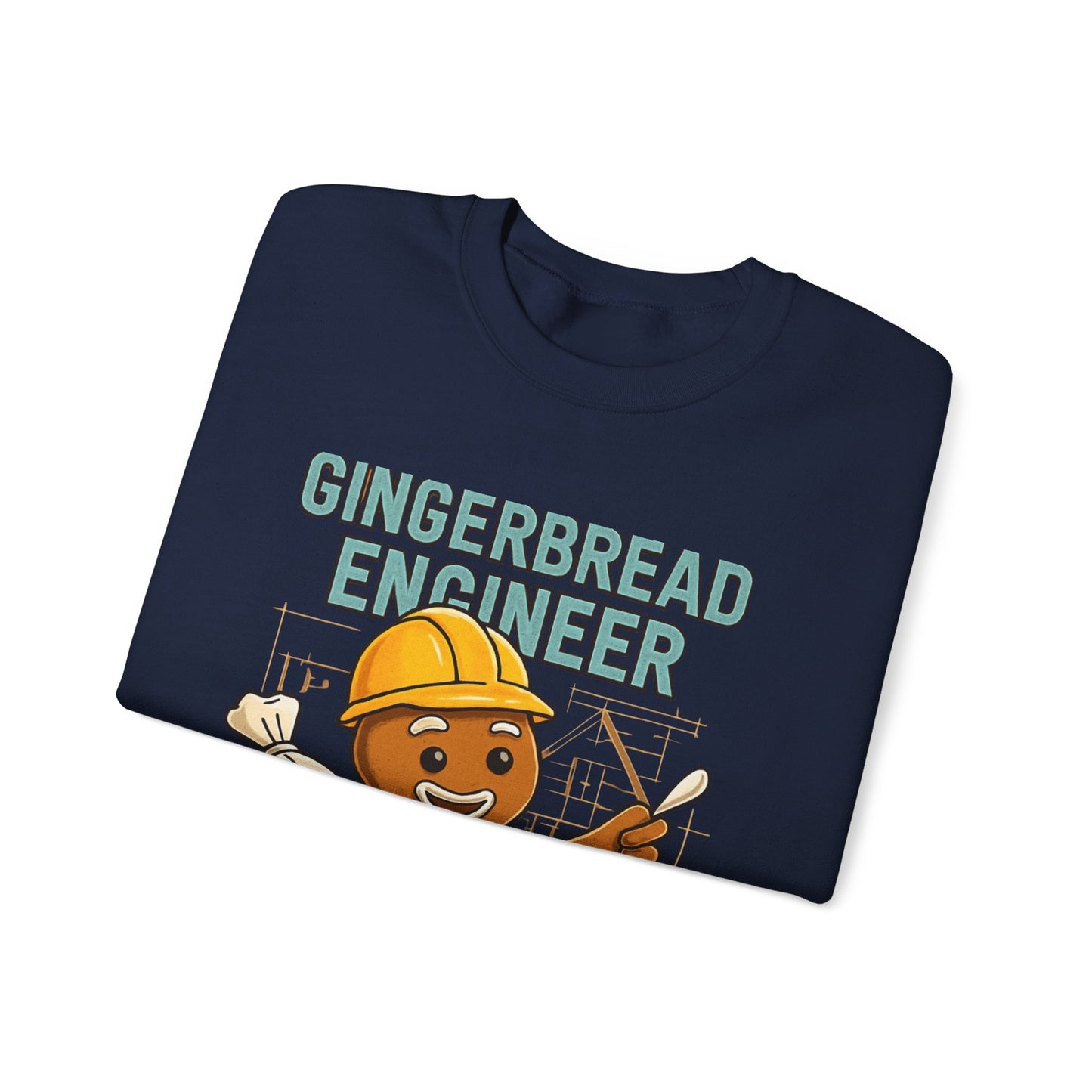 Gingerbread Engineer Sweatshirt — Cute Holiday Builder Graphic Crewneck