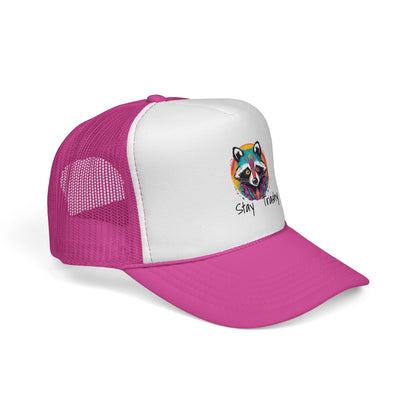 Stay Trashy Racoon, Snapback Trucker Caps