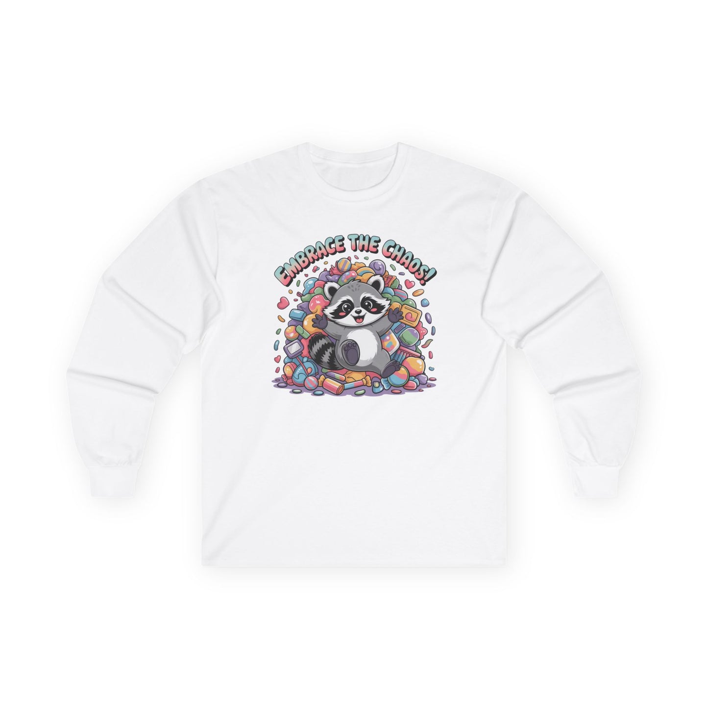 Racoon, Trash Panda Chaos Unisex Ultra Cotton Long Sleeve Tee