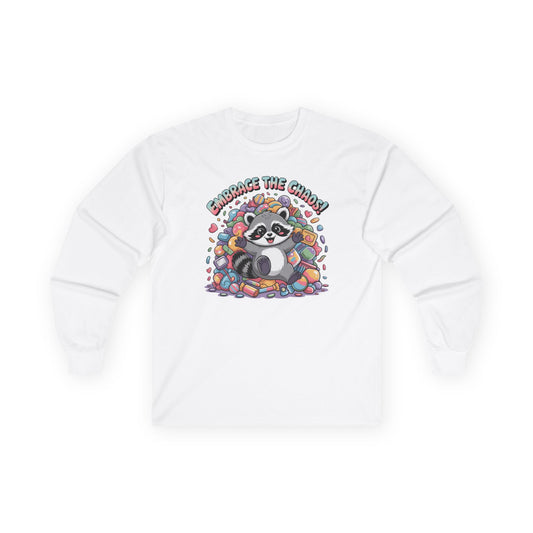Racoon, Trash Panda Chaos Unisex Ultra Cotton Long Sleeve Tee