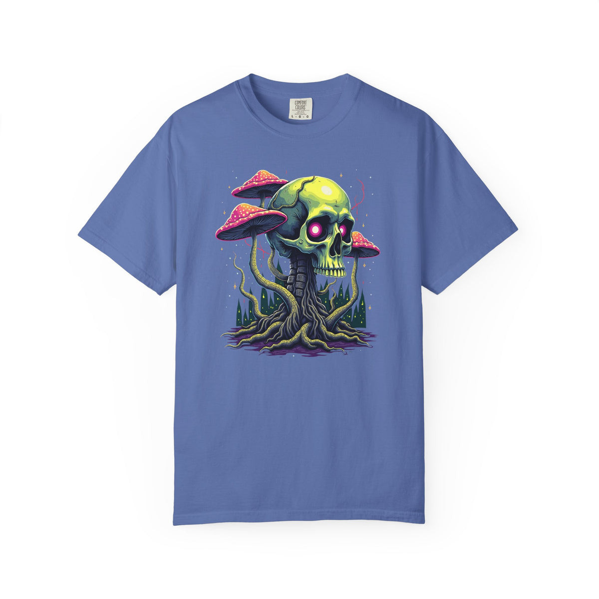Mushroom Skull Graphic T-Shirt