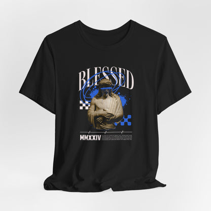Blessed Statue Graphic Tee — Vintage Aesthetic Rome MMXXIV T-Shirt