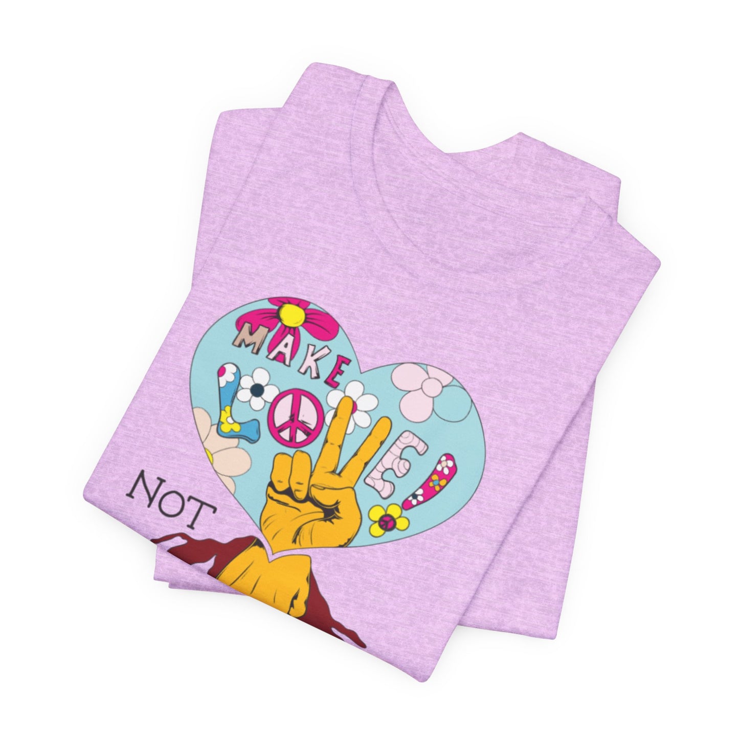 Make Love Not War, unisex Jersey Short Sleeve Tee