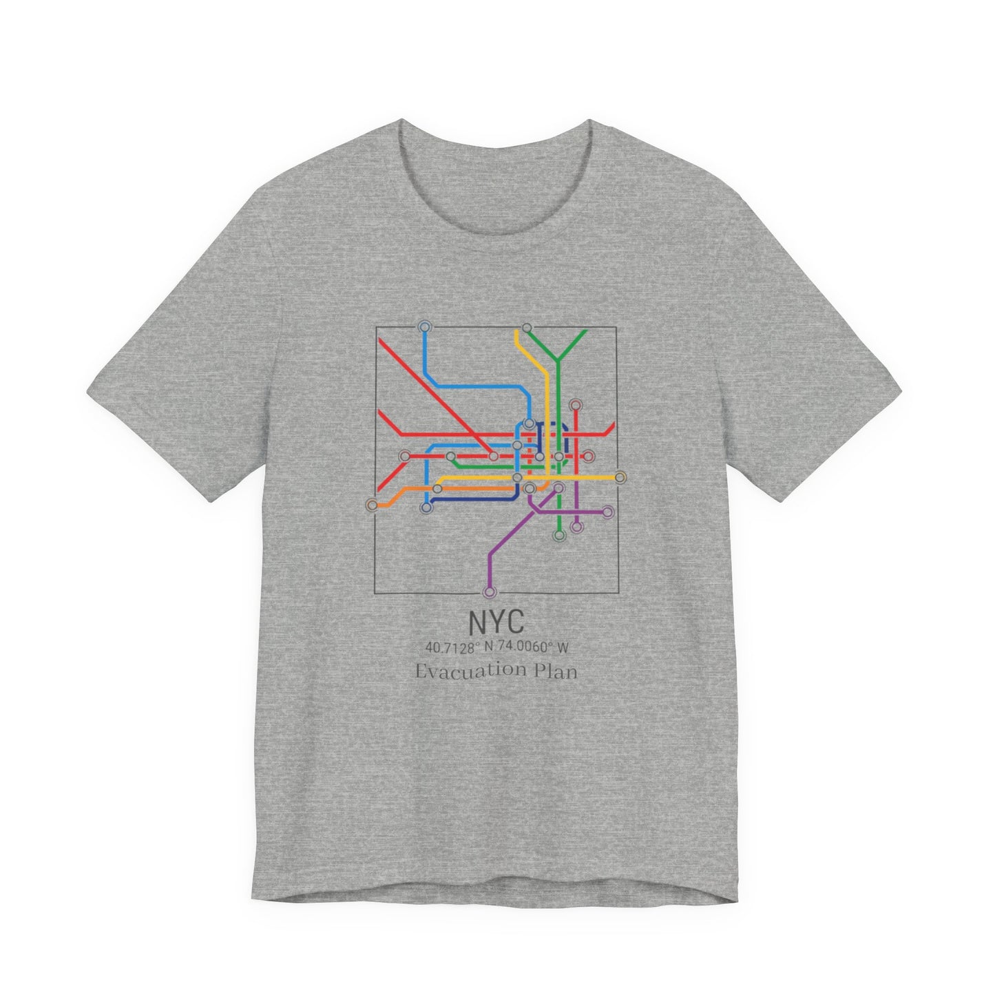 NYC Evacuation Plan, Unisex Jersey Short Sleeve Tee