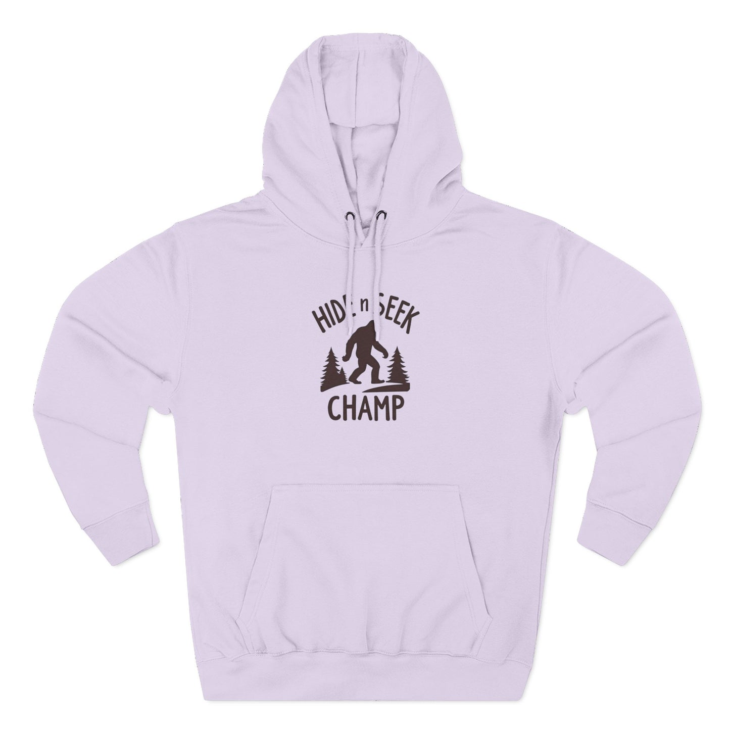 Hide & Seek Champ Hoodie — Bigfoot Sasquatch Graphic Pullover