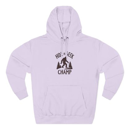 Hide & Seek Champ Hoodie — Bigfoot Sasquatch Graphic Pullover