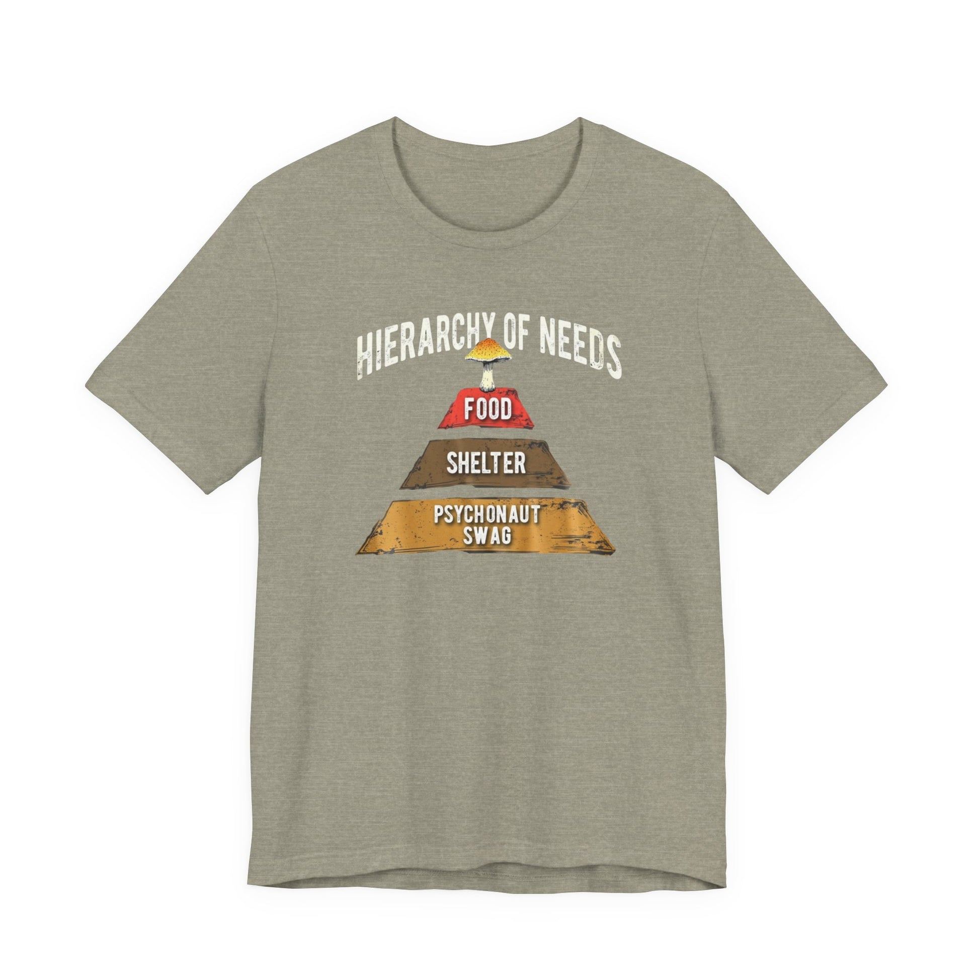 Hierarchy of Needs Tee, Unisex Short Sleeve Shirt, Casual Wear, Gift for Psychonauts, Fun Graphic Shirt, Perfect for Festivals - Psychonaut Swag