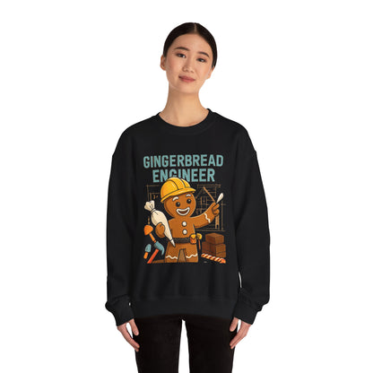 Gingerbread Engineer Sweatshirt — Cute Holiday Builder Graphic Crewneck