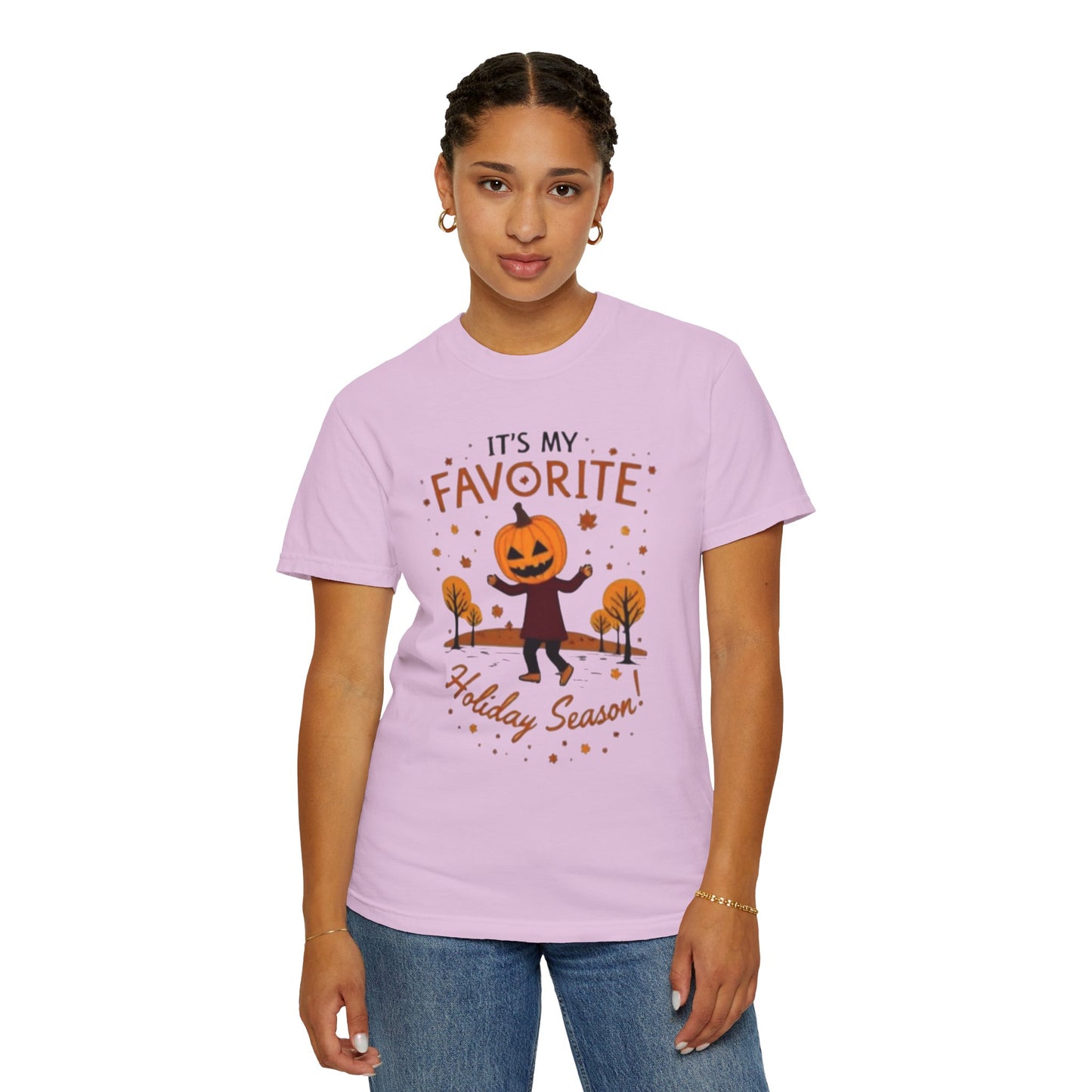 Halloween Pumpkin Head T-Shirt — "It's My Favorite Holiday Season!"