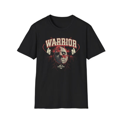 Warrior Hockey Mask T-Shirt — Vintage Sports Skull Design