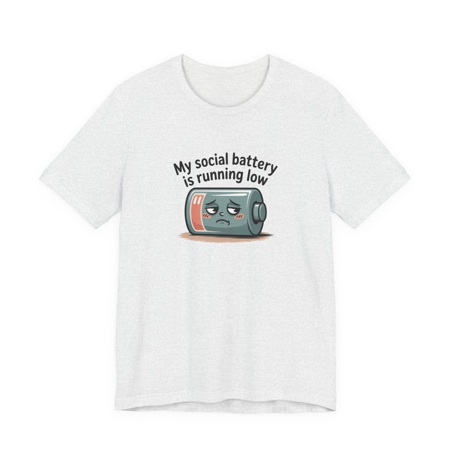 My Social Battery Is Running Low T-Shirt — Funny Introvert Graphic Tee