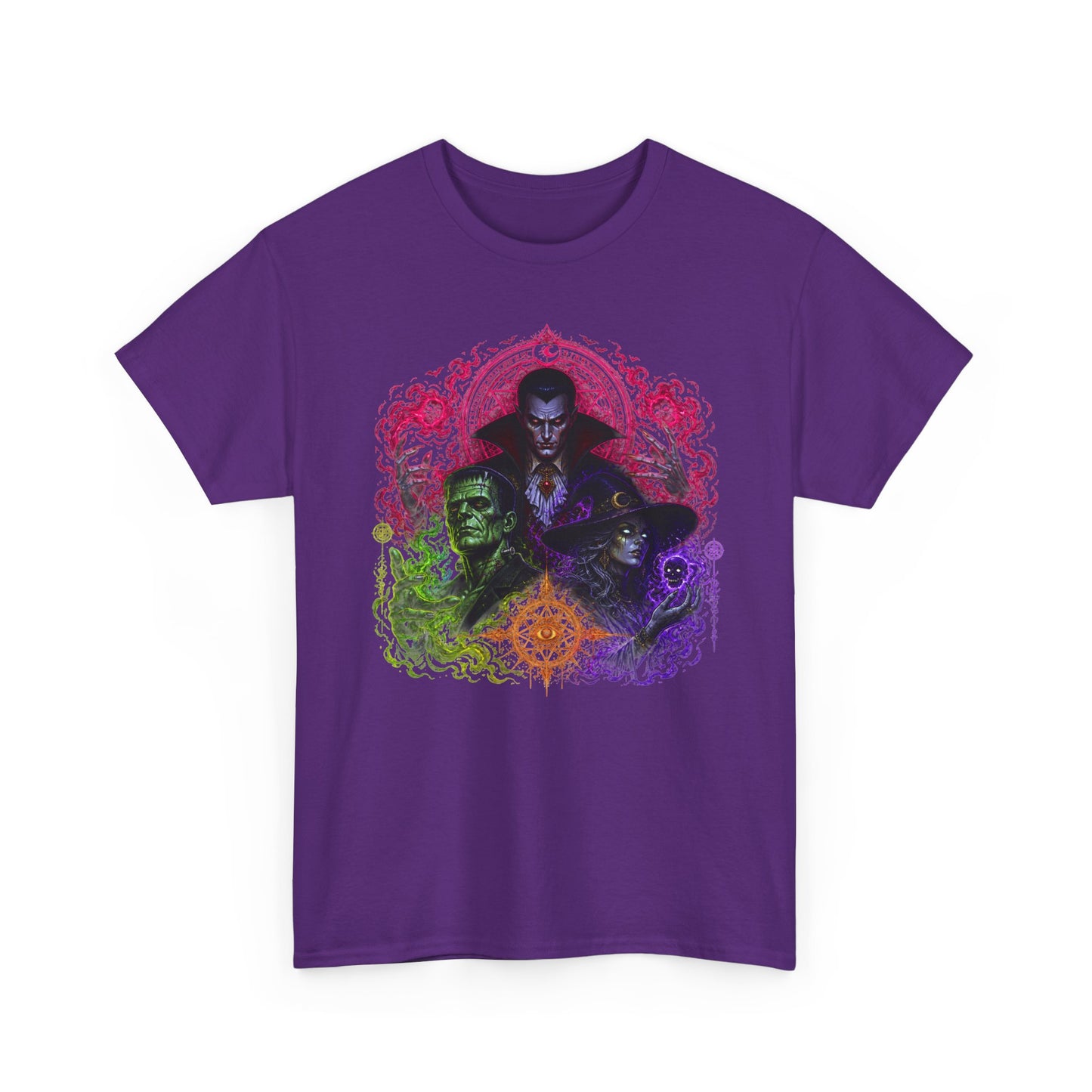 Mystic Vampire Trio T-Shirt — Gothic Rainbow Horror Art Tee