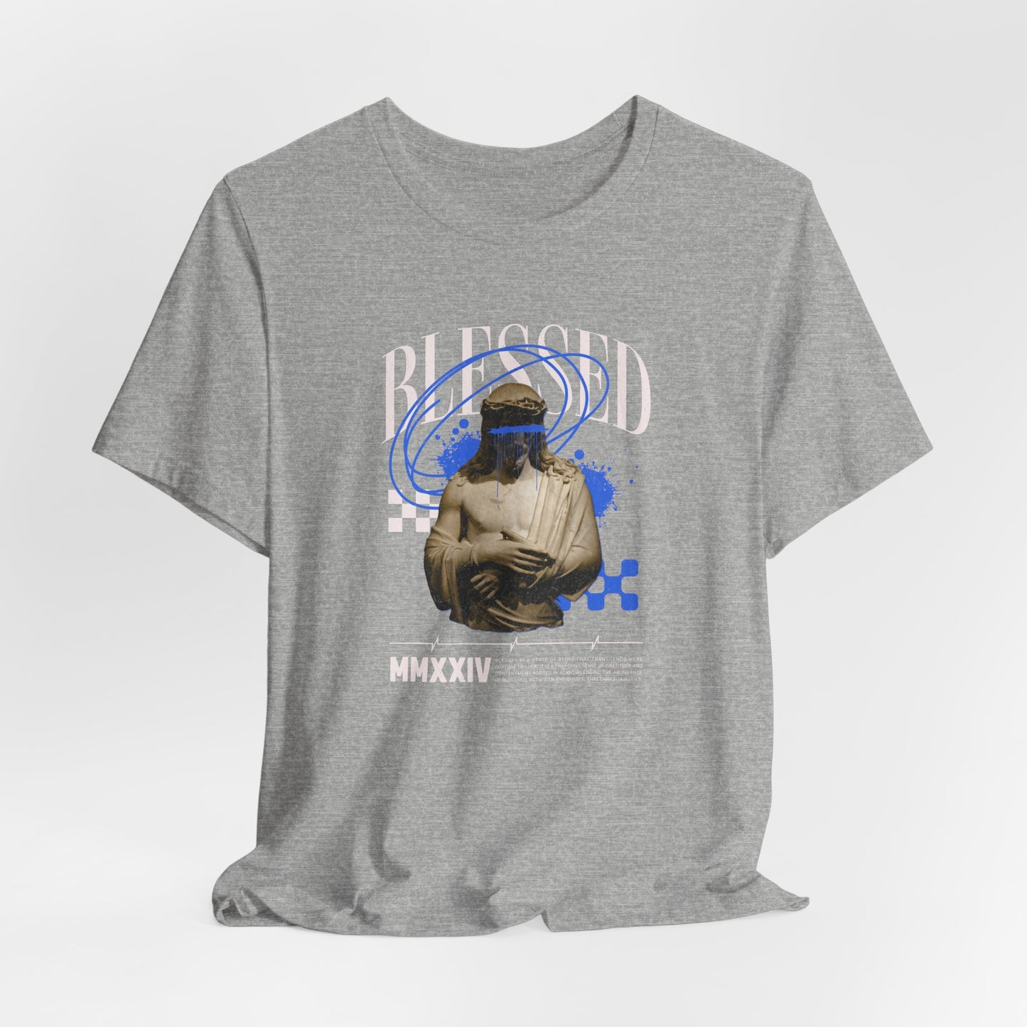 Blessed Statue Graphic Tee — Vintage Aesthetic Rome MMXXIV T-Shirt