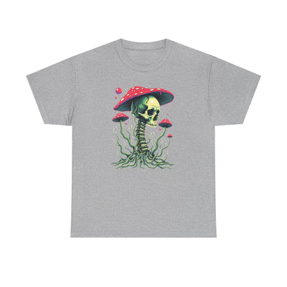 Skull Mushroom Tee — Psychedelic Skull & Fungi Graphic T-Shirt