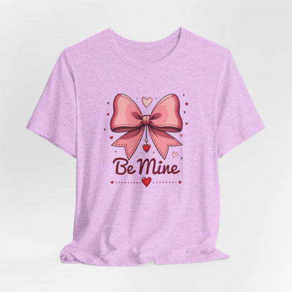 Valentine 'Be Mine' Pink Bow T‑Shirt