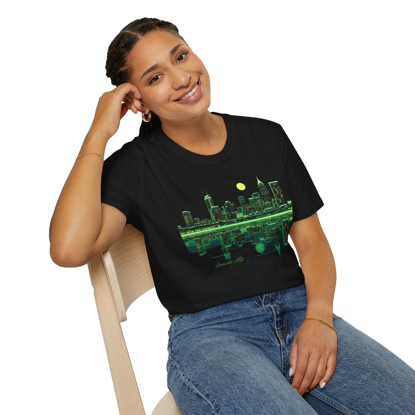 Louisville Night Scape, Unisex Softstyle T-Shirt