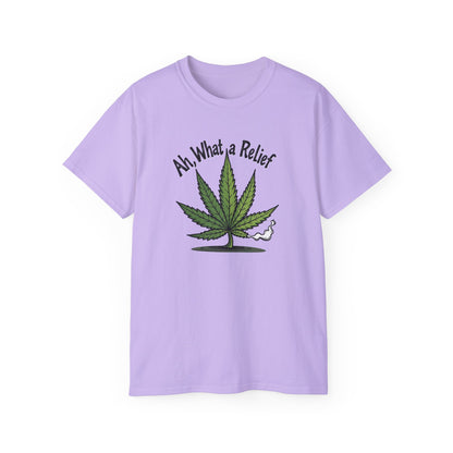 Ah, What a Relief Unisex Ultra Cotton Tee - Perfect for Cannabis Enthusiasts - Psychonaut Swag