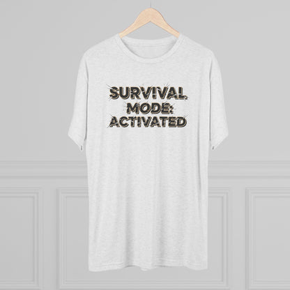 Survival Mode Activated T-Shirt — Camo Text Graphic Tee