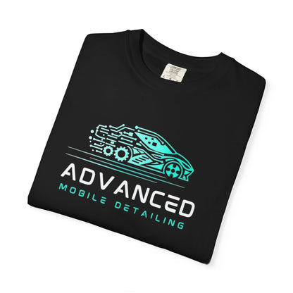 Advanced Mobile, Garment Dyed, T-Shirt, Unisex Graphic Tee, Casual Streetwear, Perfect Gift for Car Lovers, Vintage Style Merch, Everyday Wear