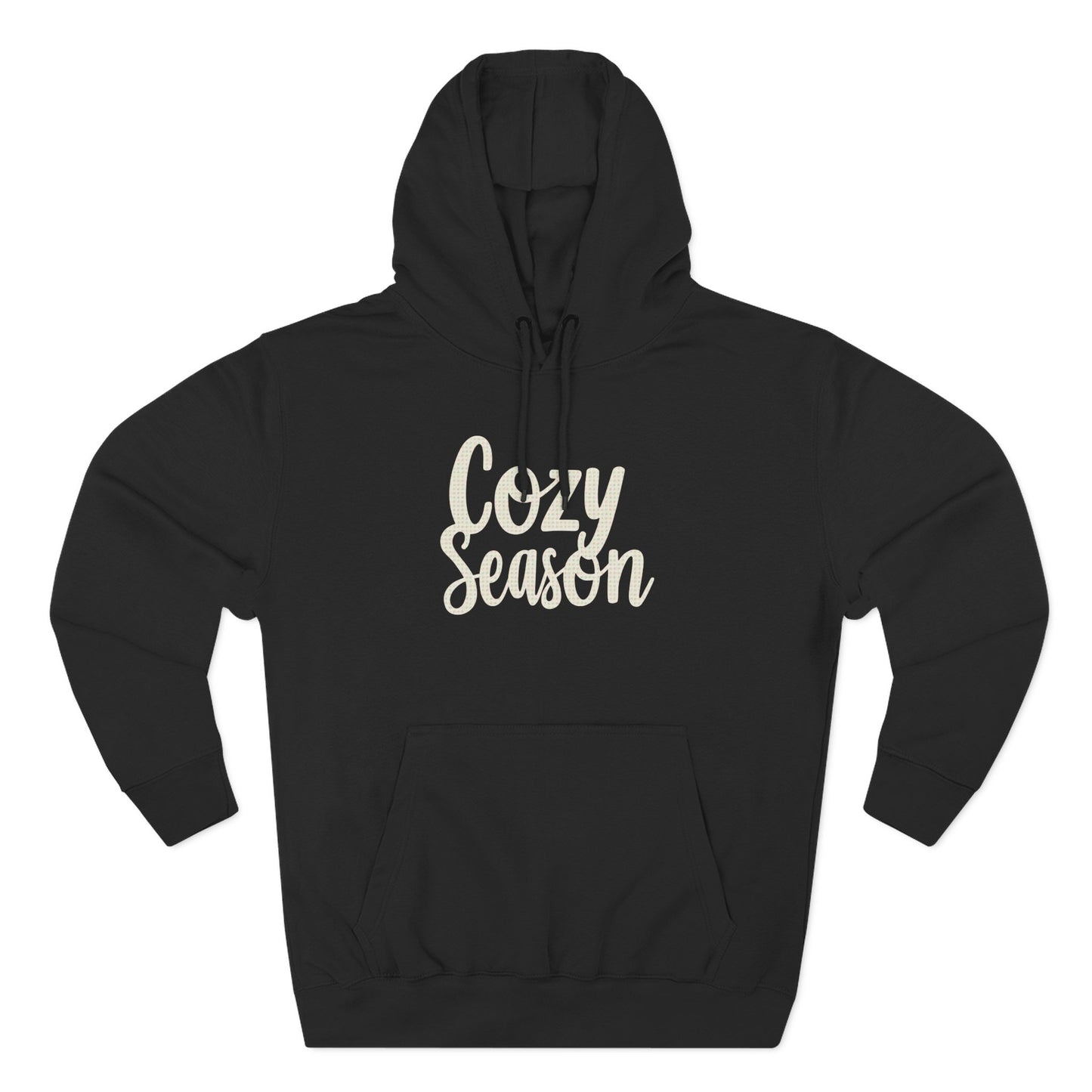 Cozy Season Hoodie — Soft Fleece Pullover with Script Graphic