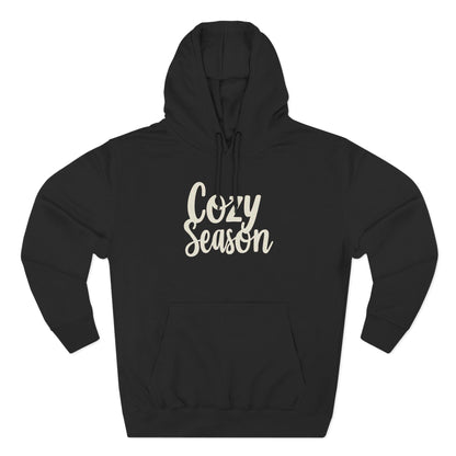 Cozy Season Hoodie — Soft Fleece Pullover with Script Graphic