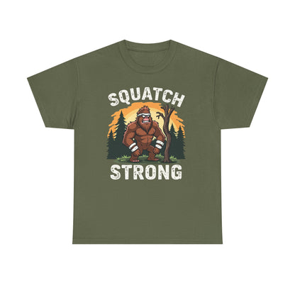 Squatch Strong Unisex Heavy Cotton Tee – Nature Graphic T-Shirt - Psychonaut Swag