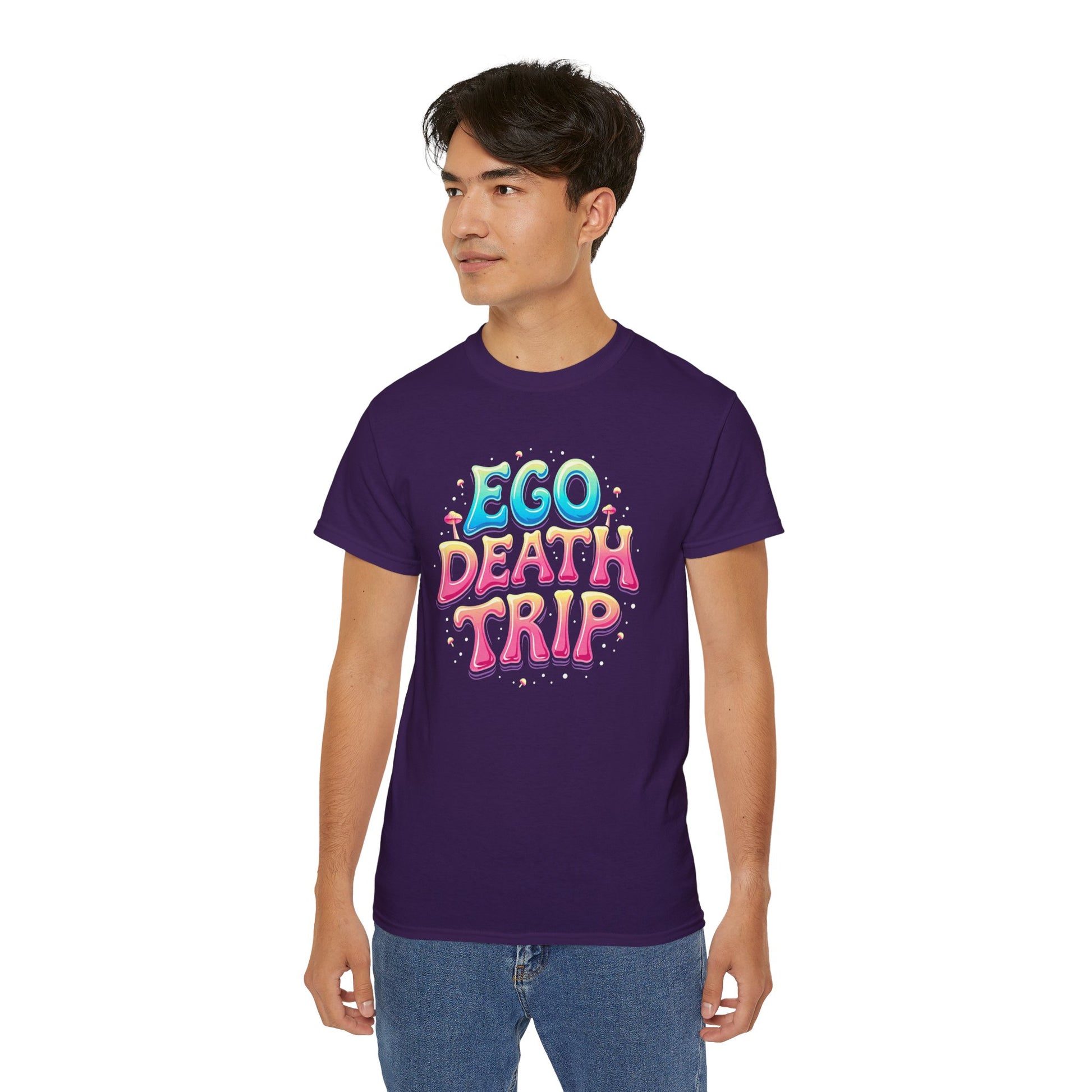 Ego Death Trip Unisex Ultra Cotton Tee - Vibrant Graphic T-Shirt for Relaxed Vibes and Self-Expression - Psychonaut Swag