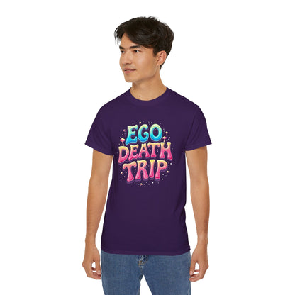 Ego Death Trip Unisex Ultra Cotton Tee - Vibrant Graphic T-Shirt for Relaxed Vibes and Self-Expression - Psychonaut Swag
