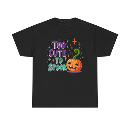 Too Cute to Spook Pumpkin T-Shirt — Cute Halloween Graphic Tee