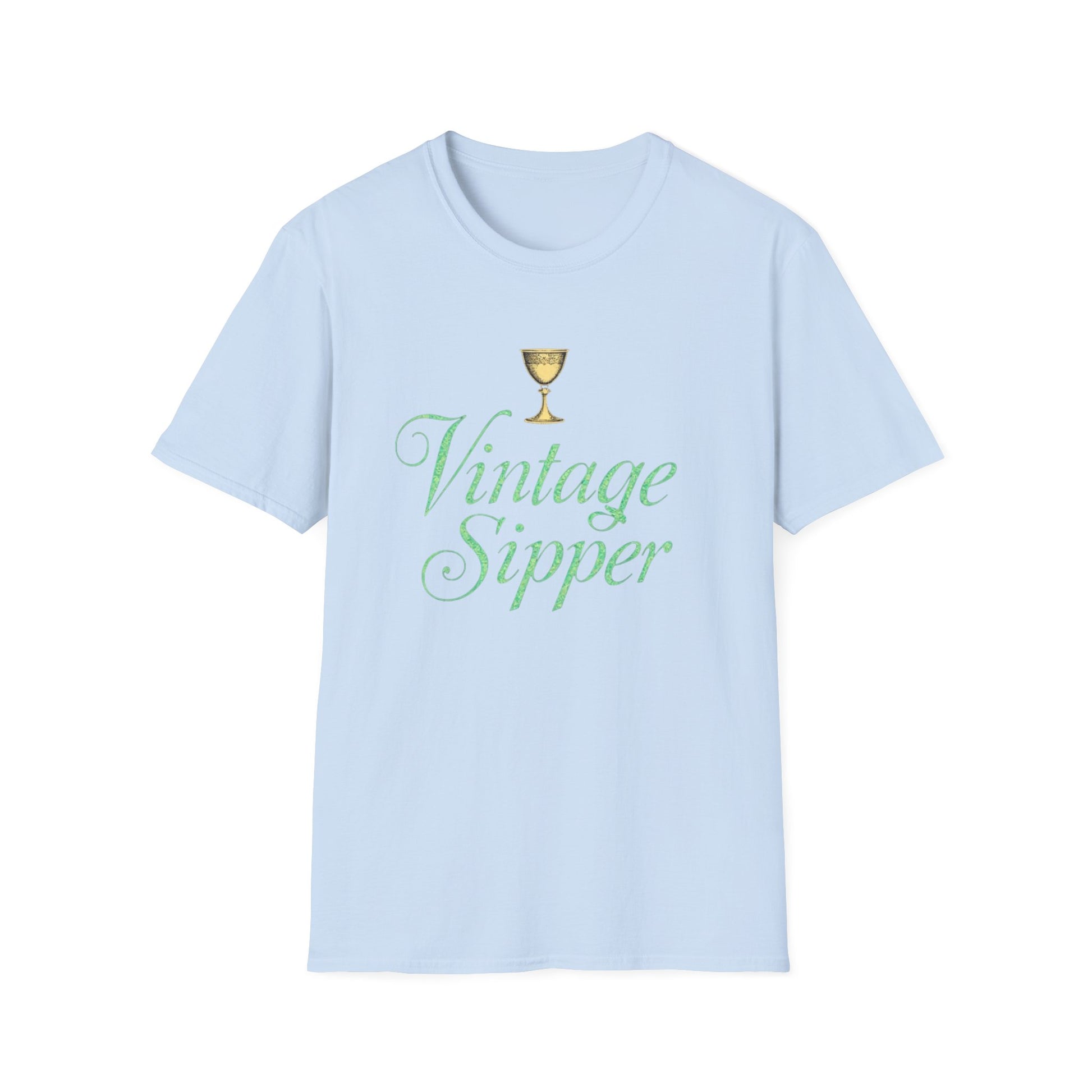 Vintage Sipper Unisex Softstyle T-Shirt, Casual Wear, Gift for Wine Lovers, Bar Night, Vintage Inspired Apparel - Psychonaut Swag
