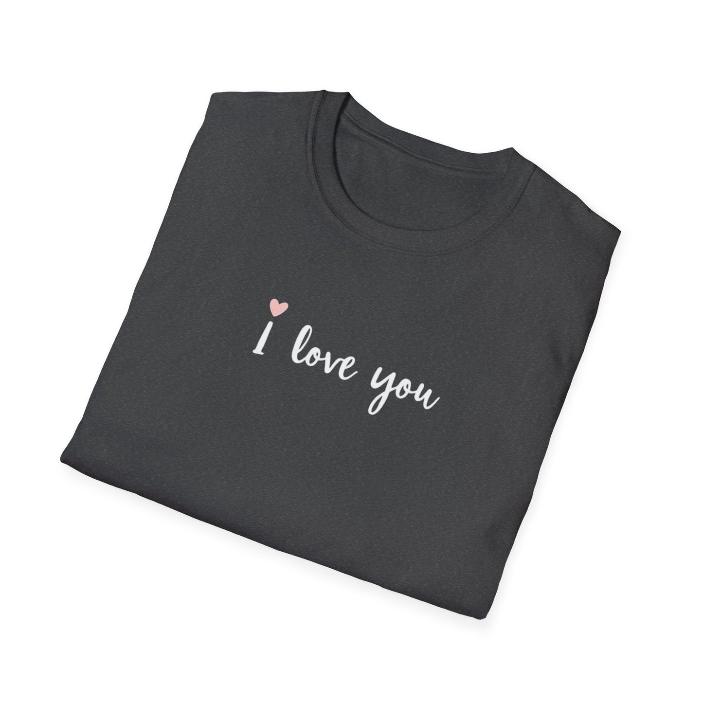 I Love You Graphic Tee — Minimal Heart Script T-Shirt