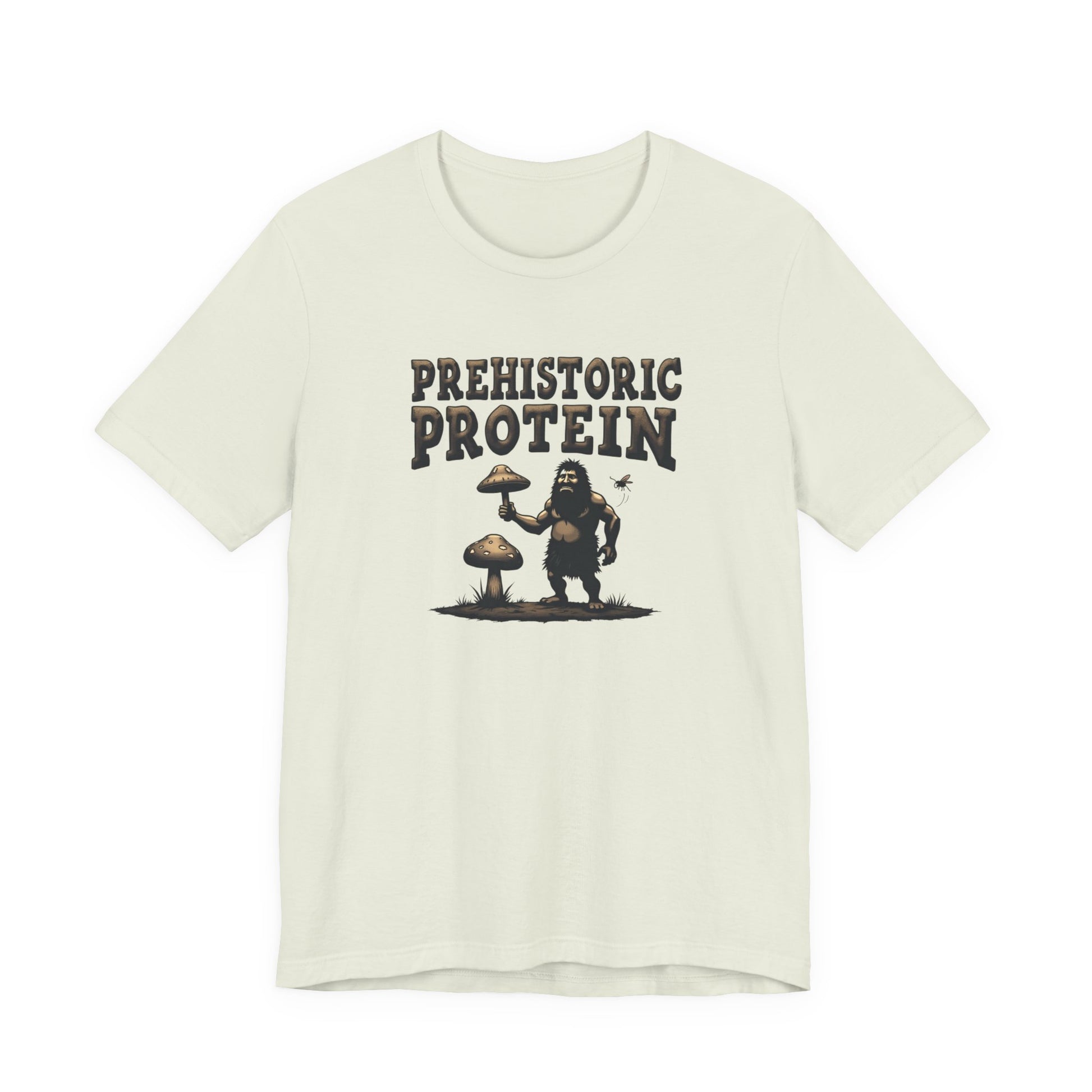 Prehistoric Protein Mushroom Tee - Retro Graphic T-Shirt for Nature Lovers, Gifts for Him/Her, Casual Everyday Wear, Perfect for Camping, Gifts [...] - Psychonaut Swag