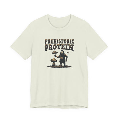 Prehistoric Protein Mushroom Tee - Retro Graphic T-Shirt for Nature Lovers, Gifts for Him/Her, Casual Everyday Wear, Perfect for Camping, Gifts [...] - Psychonaut Swag