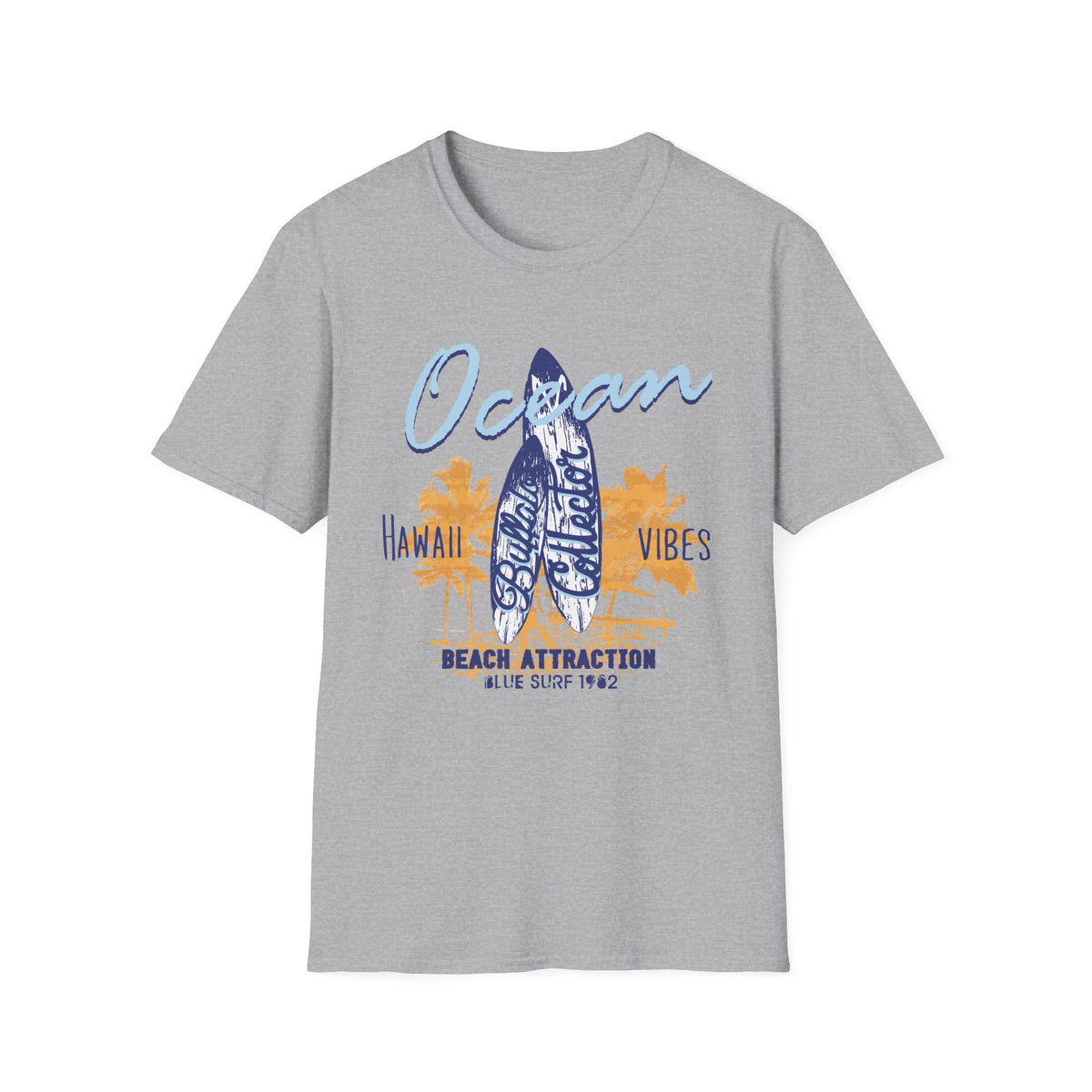 Ocean Surfboard Tee — Hawaii Vibes Beach Attraction T-Shirt
