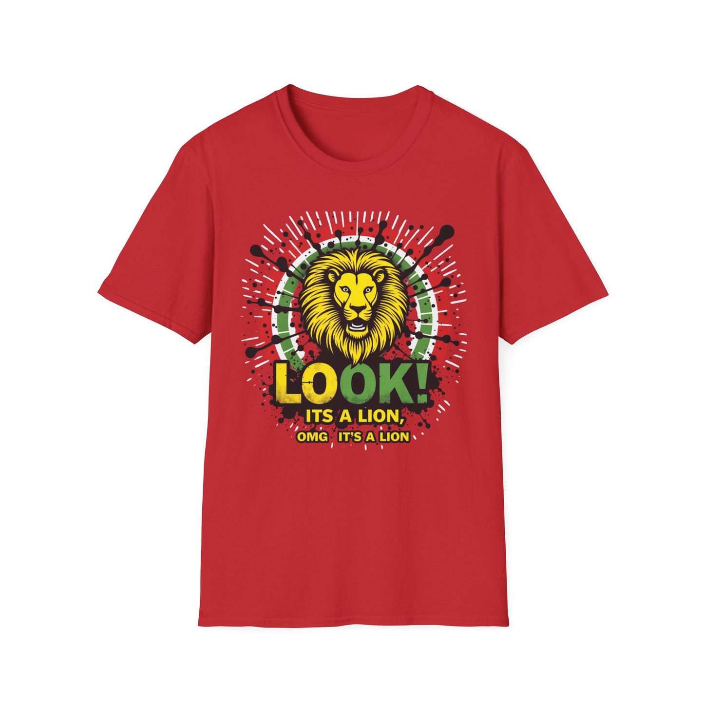 Look It's a Lion, Unisex Softstyle T-Shirt