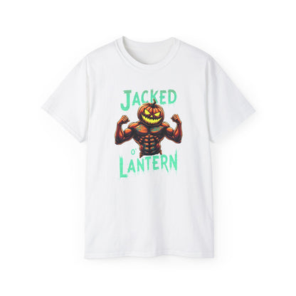 Jacked Lantern Tee | Fun Halloween T-Shirt, Pumpkin Costume Tee, Men's Halloween Shirt, Unisex Graphic Tee, Autumn Apparel