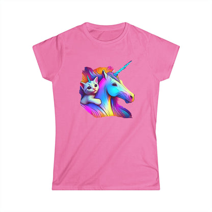 Catacorn and Unicorn, Women's Softstyle Tee - Psychonaut Swag