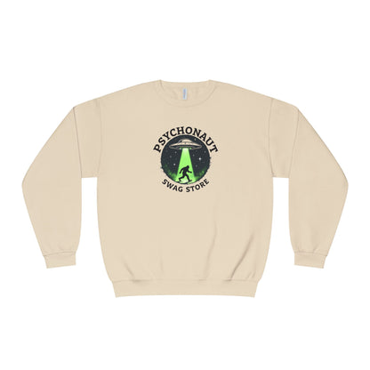 Psychonaut Swag Crewneck Sweatshirt – UFO Abduction Graphic Pullover